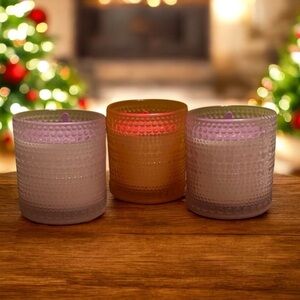 Foundry Candle Company Bundle Vibrant Textured Glass Candle Trio